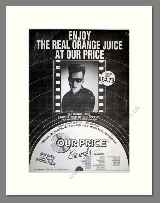 Orange Juice (The) - Self Titled. Vintage Advert 1984 (ref AD17260)