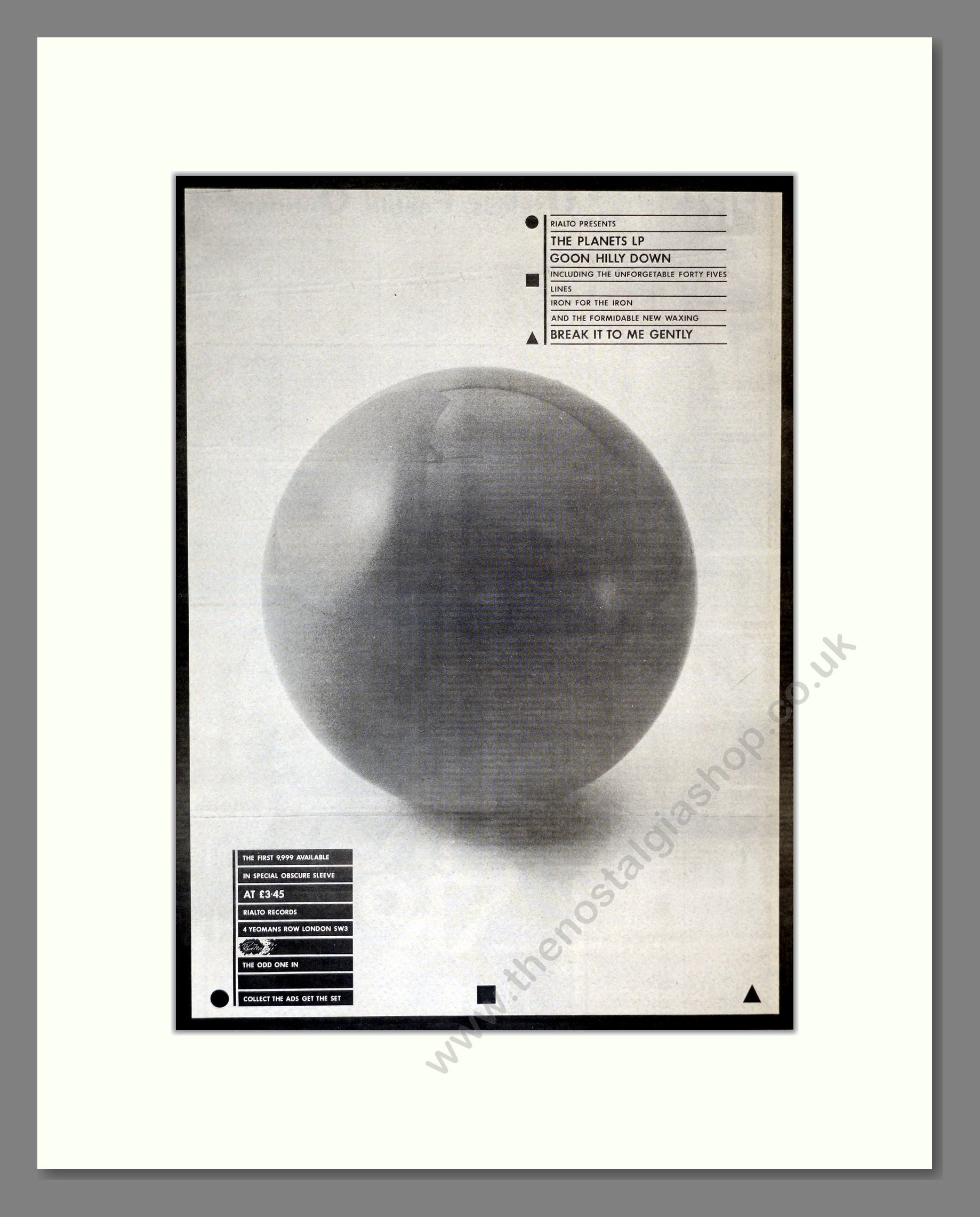 Planets (The) - Goon Hilly Down. Vintage Advert 1980 (ref AD17290)