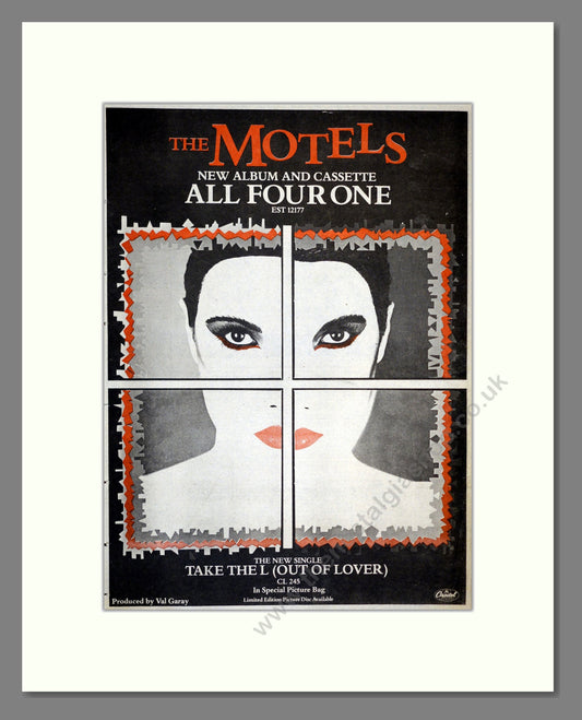 Motels (The) - All Four One. Vintage Advert 1982 (ref AD17299)