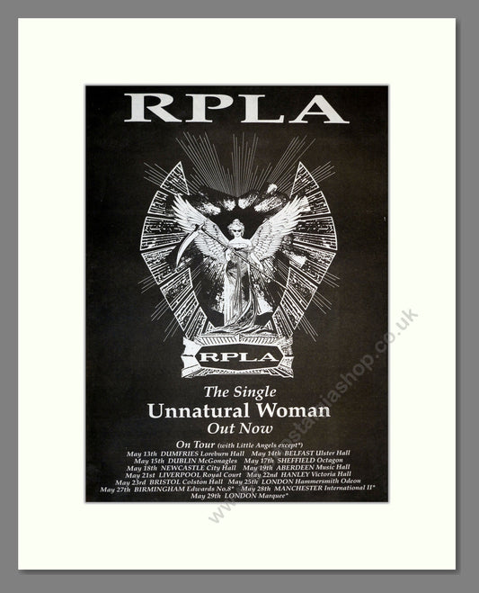 RPLA - Unnatural Woman. Vintage Advert 1991 (ref AD17318)