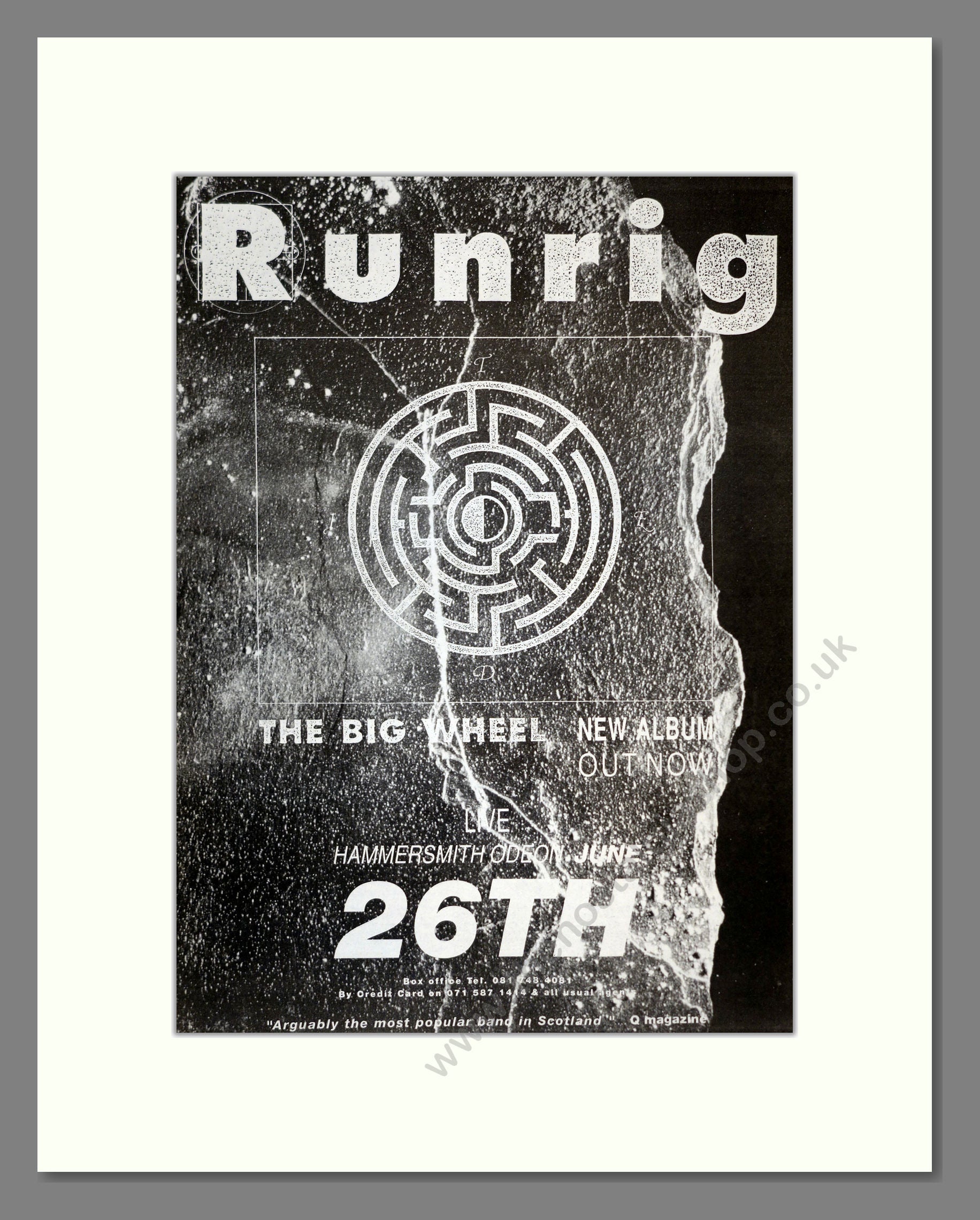 Runrig - The Big Wheel. Vintage Advert 1991 (ref AD17352) – The ...