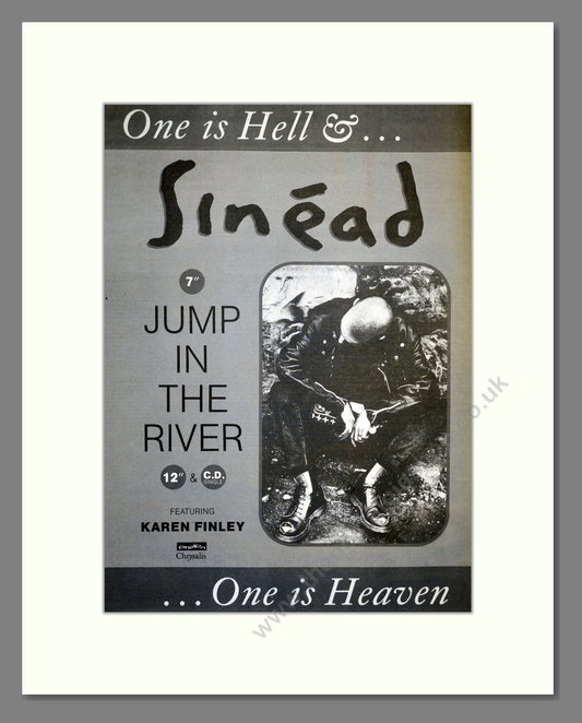 Sinead O'Conner - Jump In The River. Vintage Advert 1988 (ref AD17359)