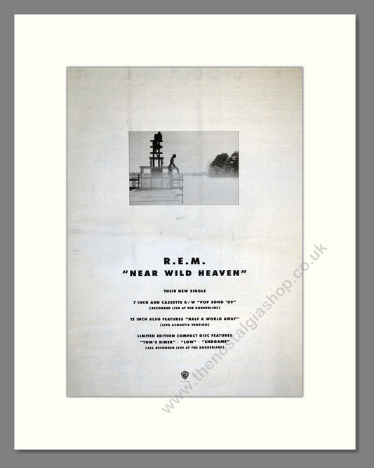R.E.M. - Near Wild Heaven. Vintage Advert 1991 (ref AD17384)