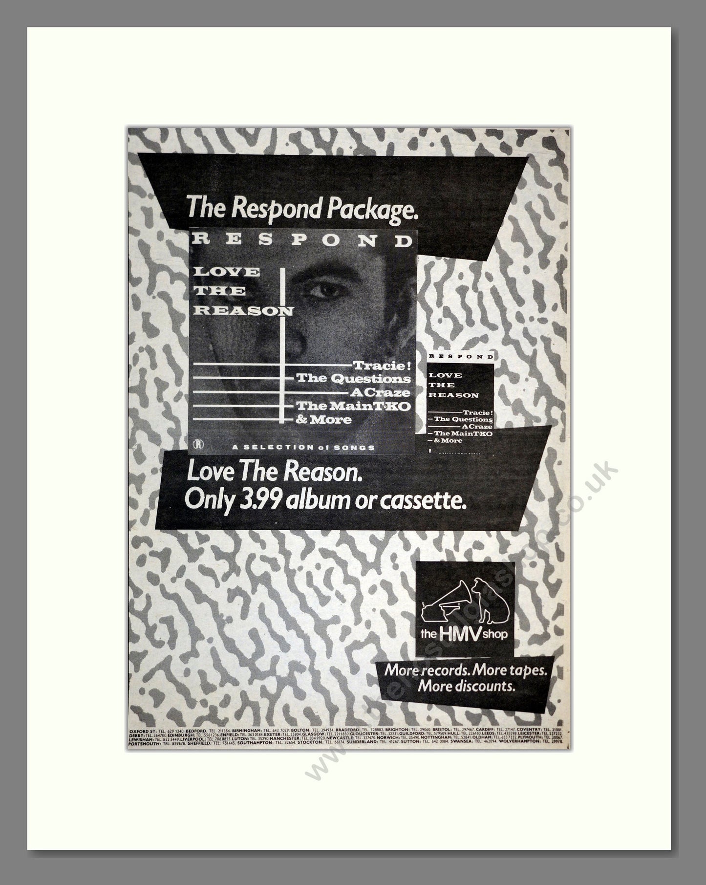 Respond - Love The Reason. Vintage Advert 1983 (ref AD17418)