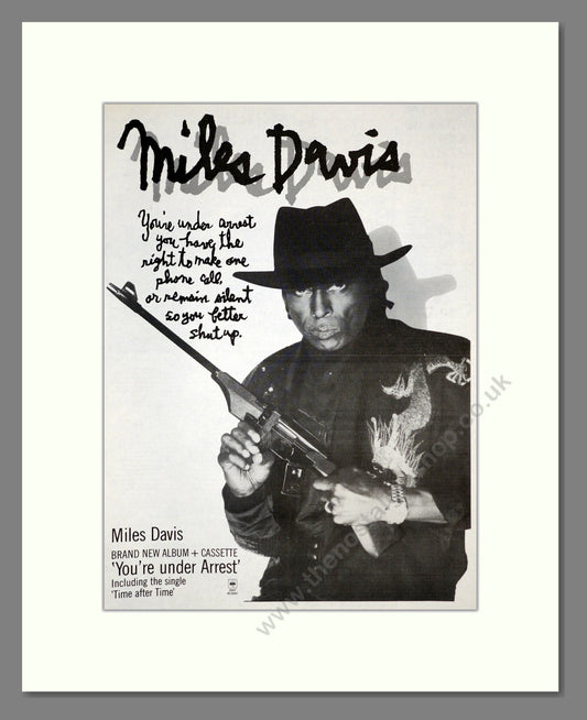 Miles Davies - You're Under Arrest. Vintage Advert 1985 (ref AD17498)