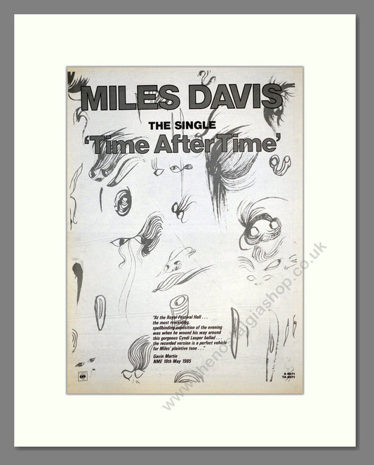 Miles Davies - Time After Time. Vintage Advert 1985 (ref AD17509)