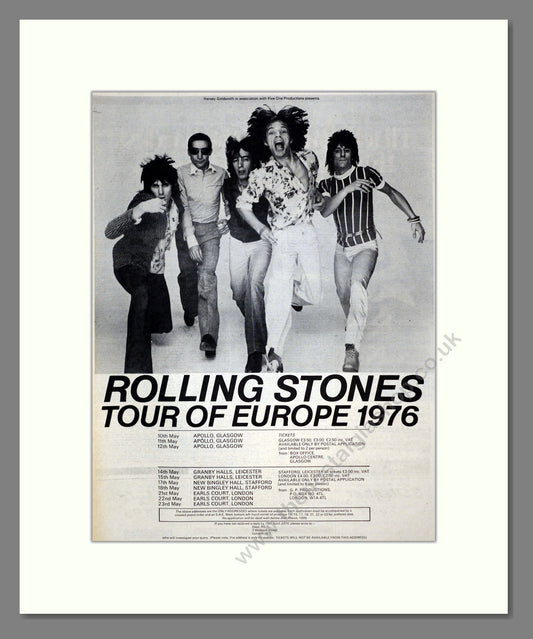 Rolling Stones (The) - European Tour. Vintage Advert 1976 (ref AD17551)