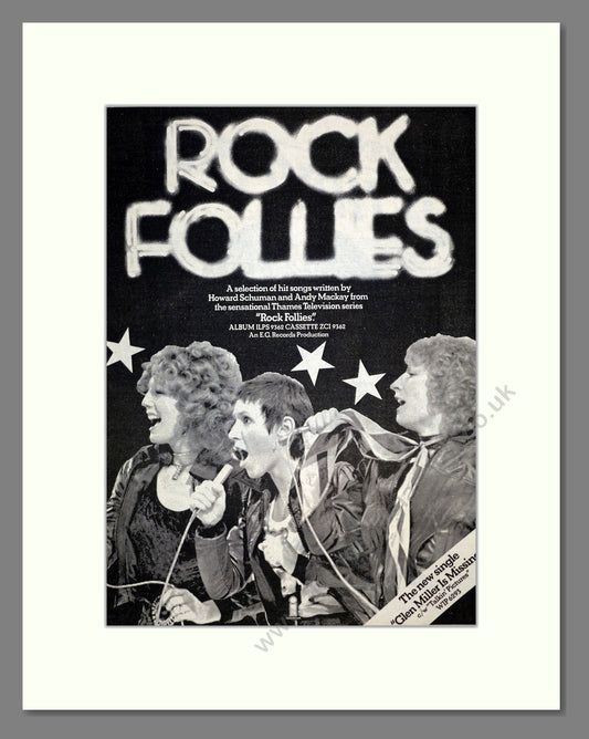 Rock Follies - Soundtrack. Vintage Advert 1976 (ref AD17553)