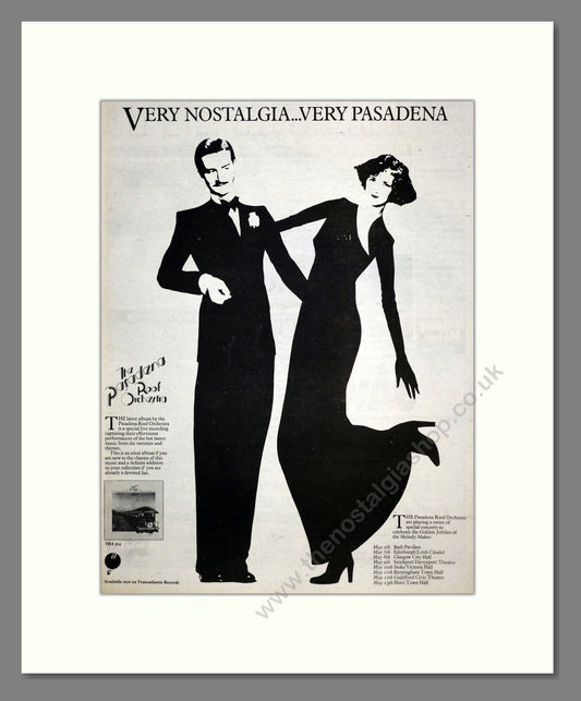 Pasadena Roof Orchestra (The) - UK Tour. Vintage Advert 1976 (ref AD17586)