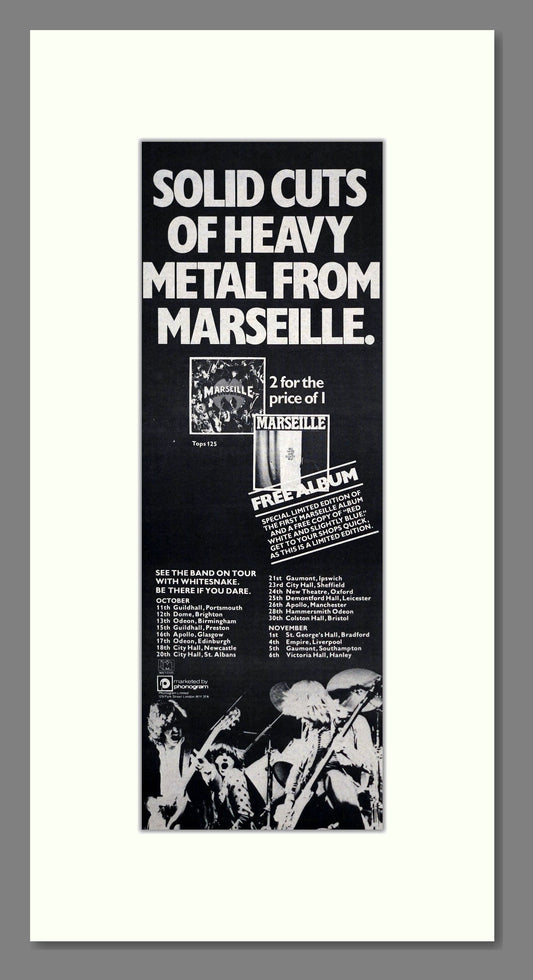 Marseille  - Various Albums. Vintage Advert 1979 (ref AD201313)