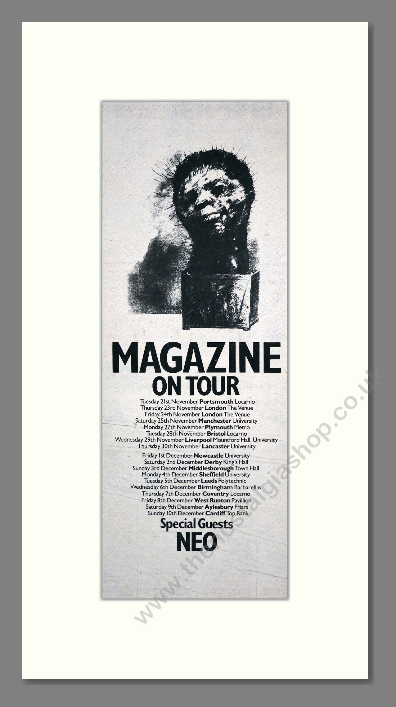 Magazine - UK Tour. Vintage Advert 1978 (ref AD201327)