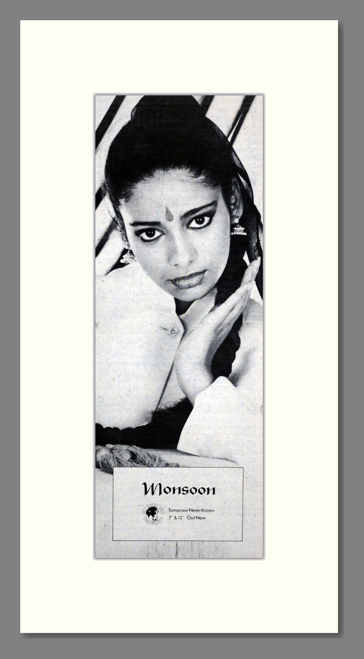 Monsoon - Tomorrow Never Knows. Vintage Advert 1982 (ref AD201340)