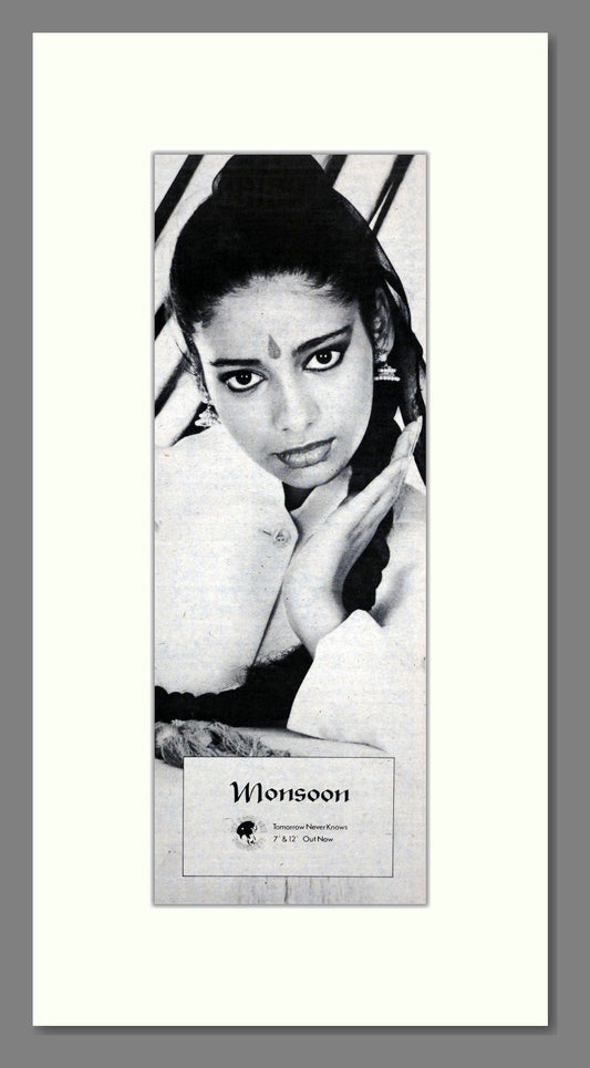 Monsoon - Tomorrow Never Knows. Vintage Advert 1982 (ref AD201340)
