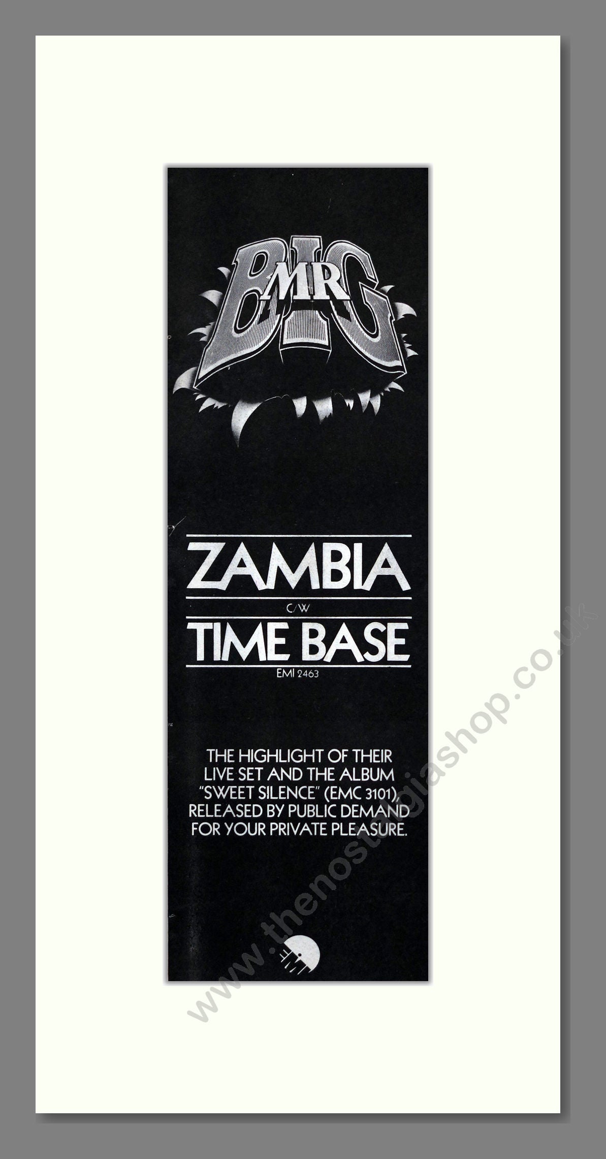 Mr Big - Zambia Time Base. Vintage Advert 1976 (ref AD201344)