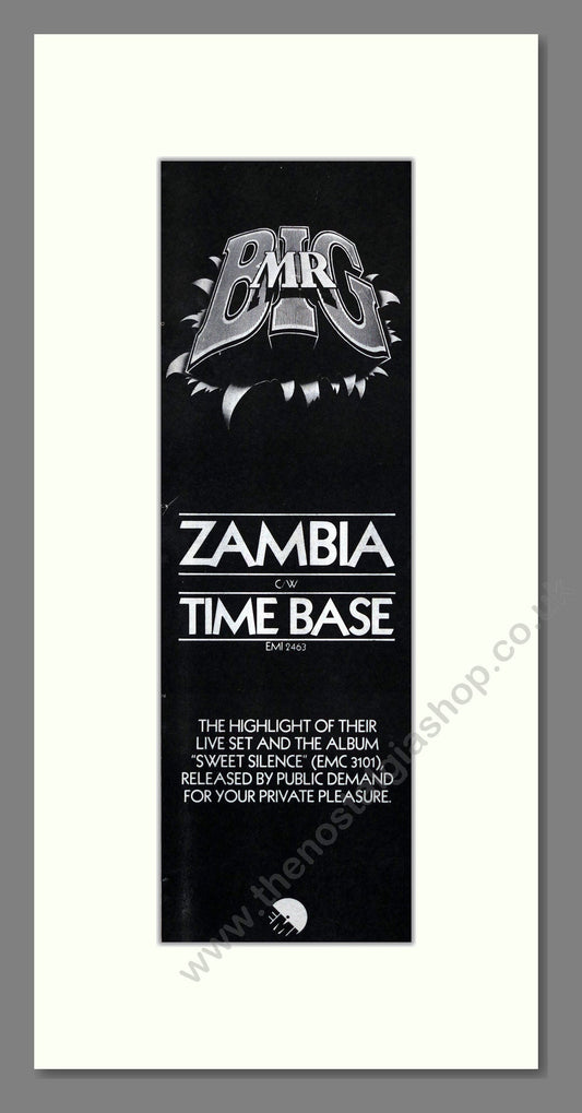 Mr Big - Zambia Time Base. Vintage Advert 1976 (ref AD201344)