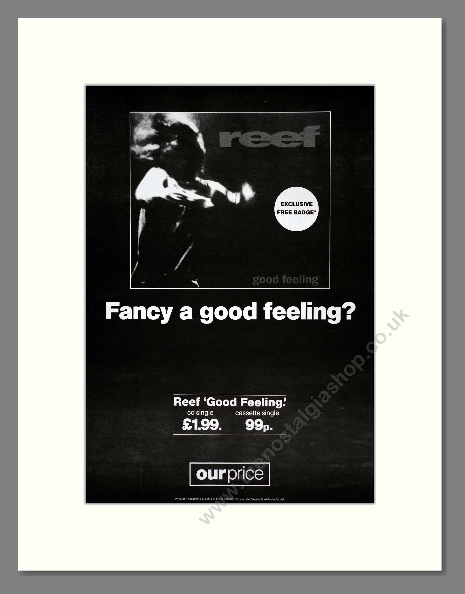 Reef - Good Feeling. Vintage Advert 1995 (ref AD17614) – The Nostalgia Shop