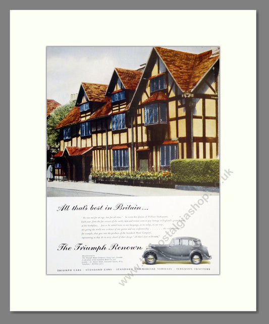 Triumph - Renown. Vintage Advert 1951 (ref AD61214)