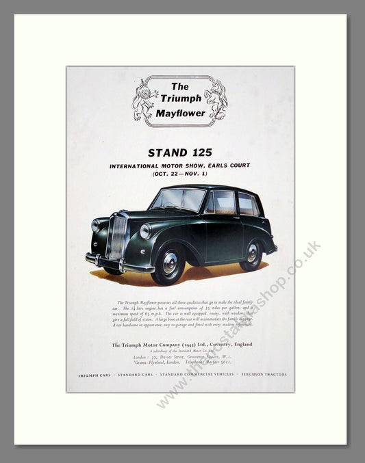 Triumph - Mayflower. Vintage Advert 1952 (ref AD61223)
