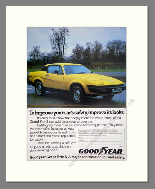 Triumph - Goodyear Tyres. Vintage Advert 1980 (ref AD61229)