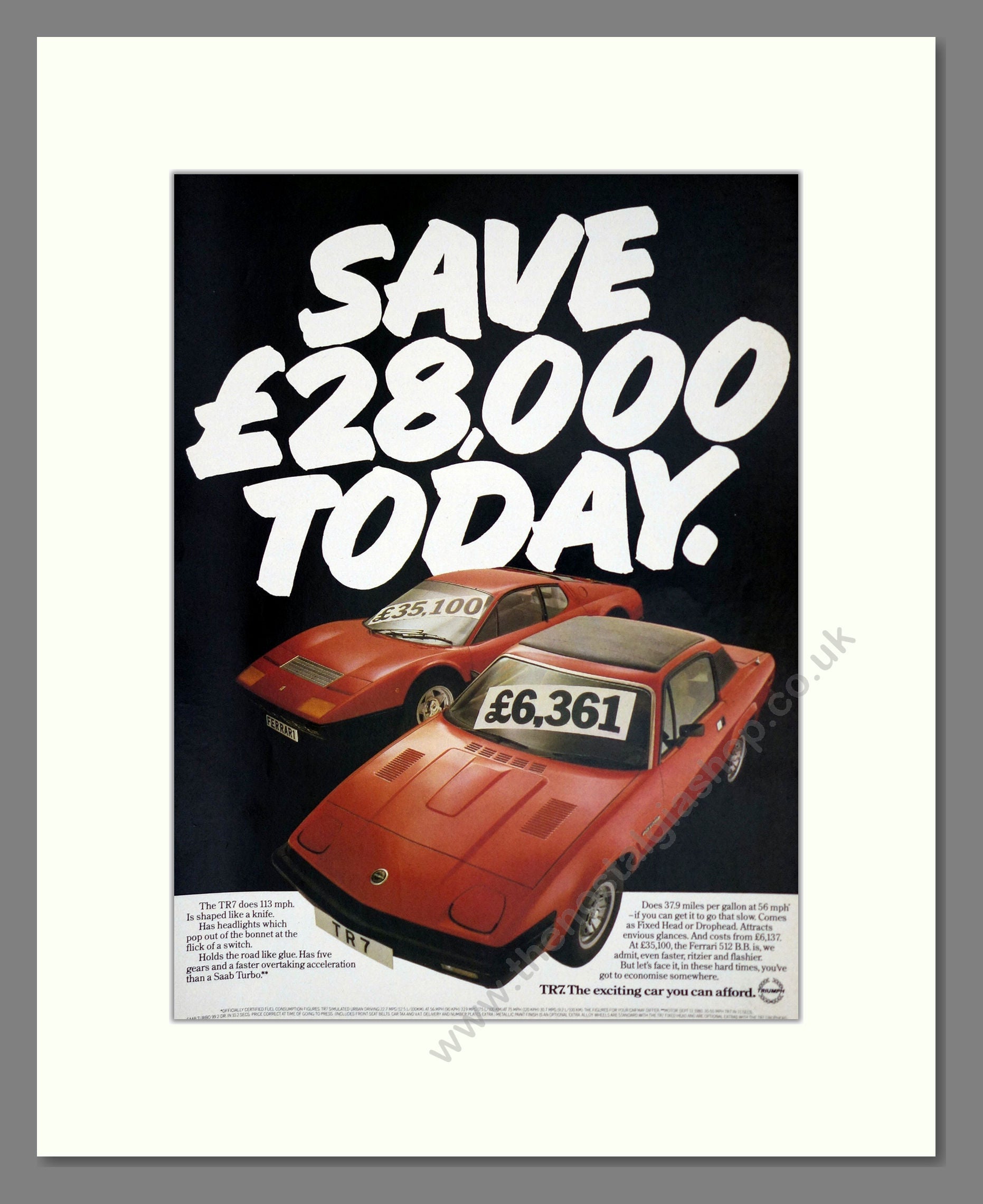 Triumph - TR7. Vintage Advert 1980 (ref AD61230)