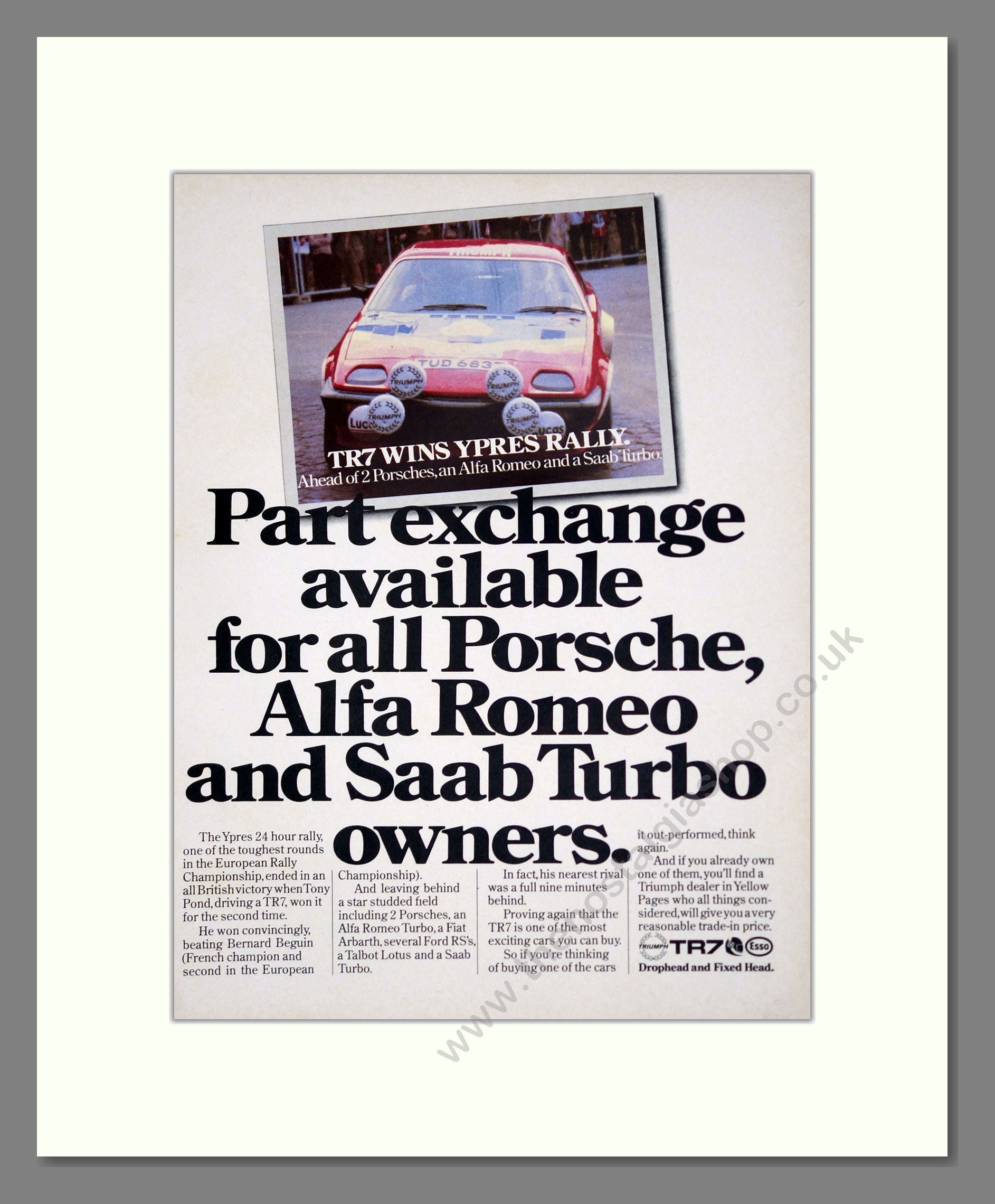 Triumph - TR7. Vintage Advert 1980 (ref AD61232)