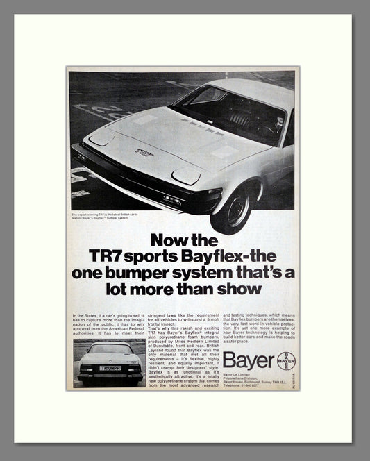 Triumph - TR7 / Bayflex. Vintage Advert 1975 (ref AD61240)