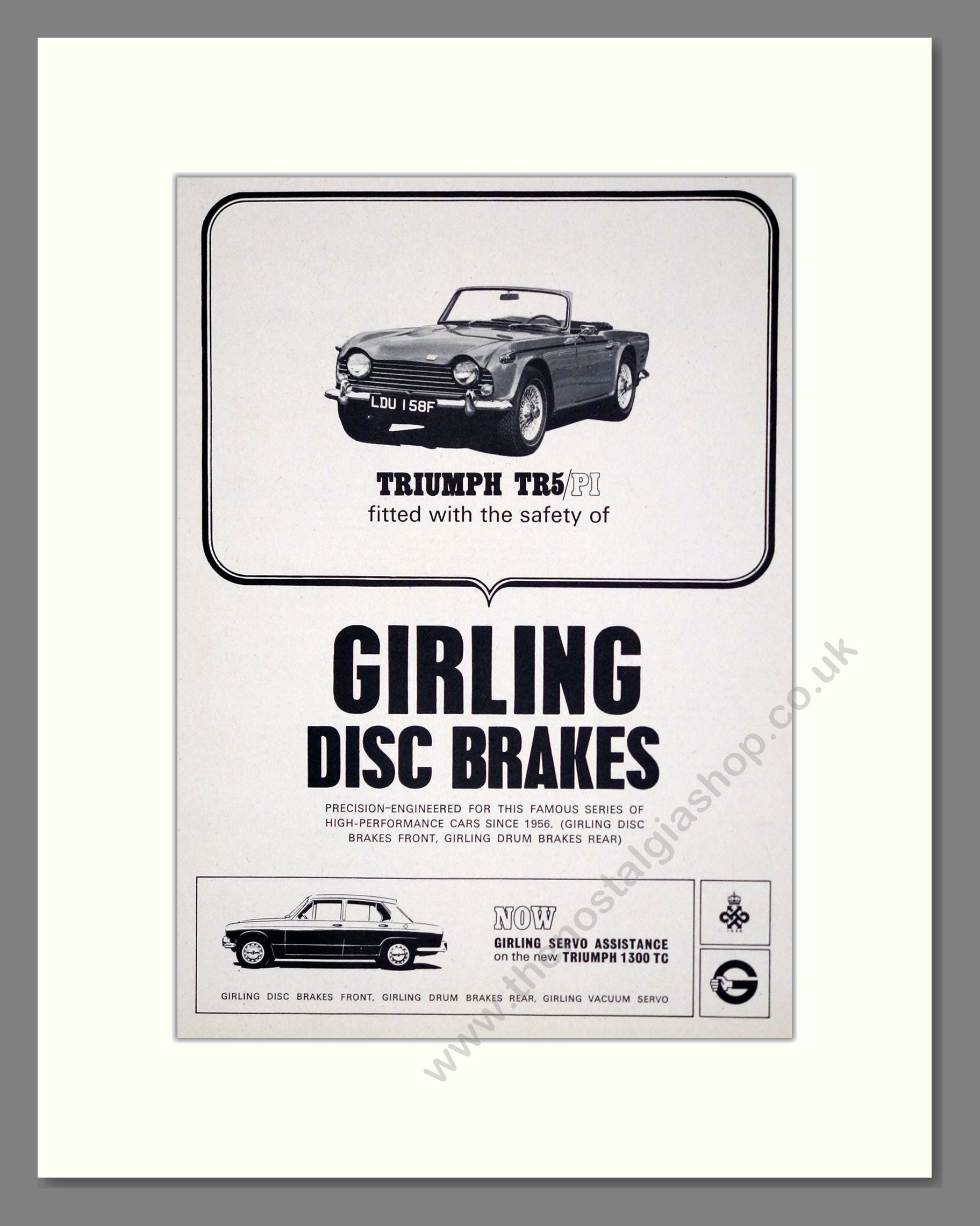 Triumph - TR5. Vintage Advert 1967 (ref AD61245)