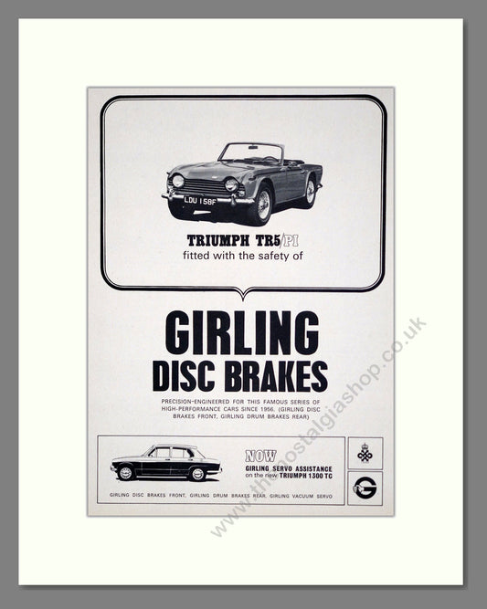 Triumph - TR5. Vintage Advert 1967 (ref AD61245)