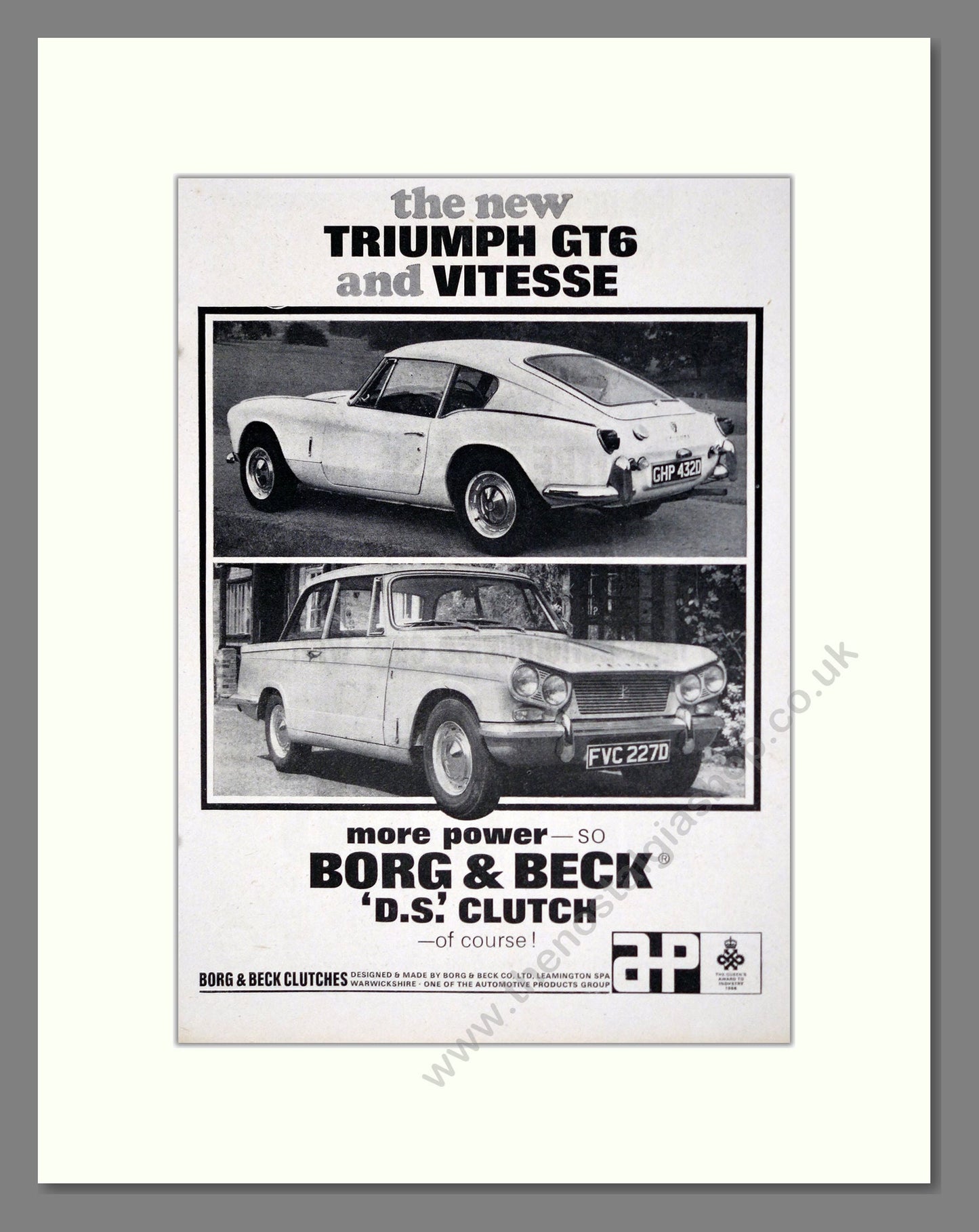Triumph - GT6. Vintage Advert 1966 (ref AD61249)