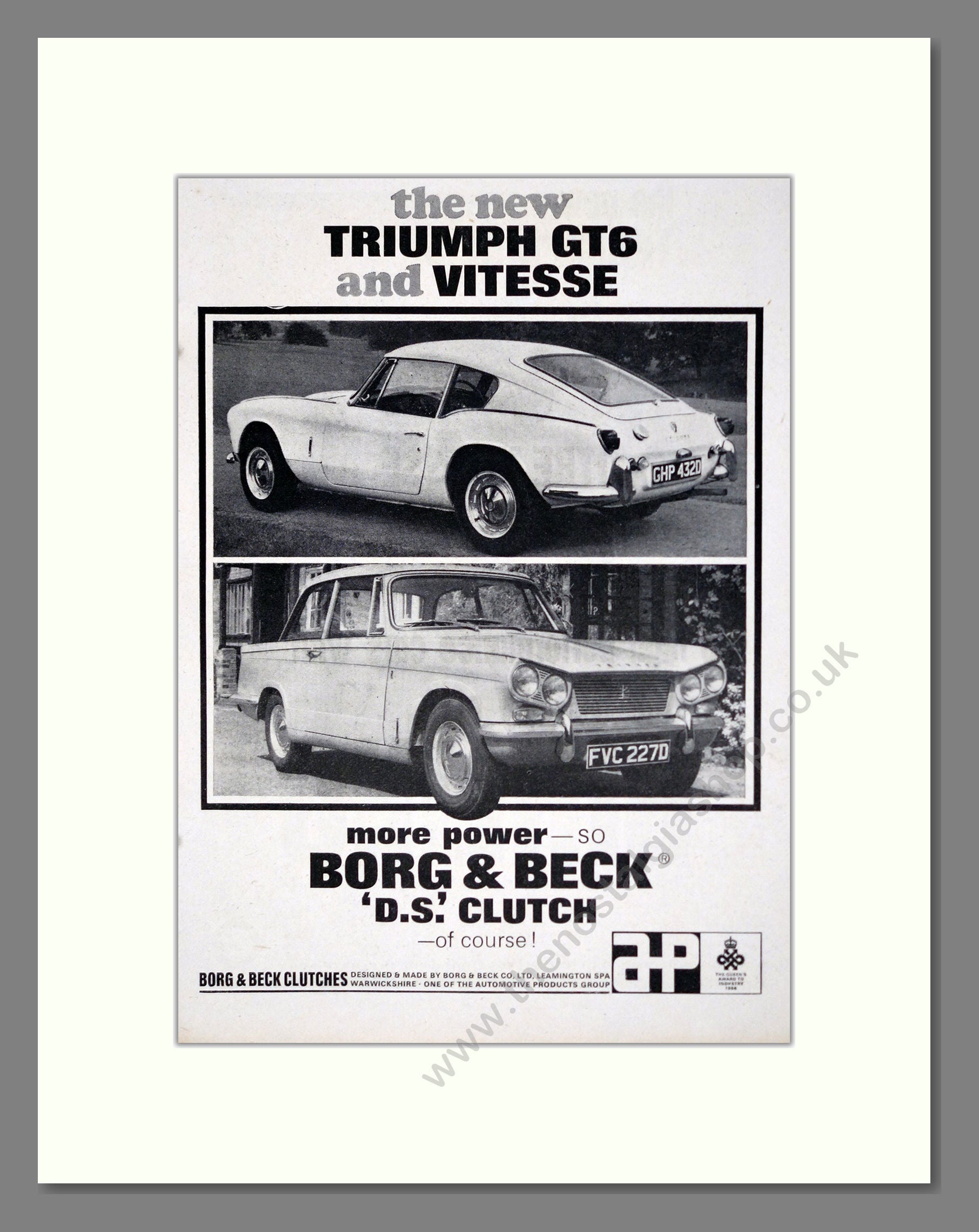Triumph - GT6. Vintage Advert 1966 (ref AD61249)