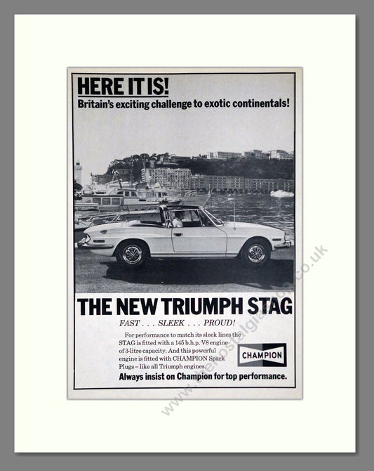 Triumph - Stag. Vintage Advert 1970 (ref AD61250)