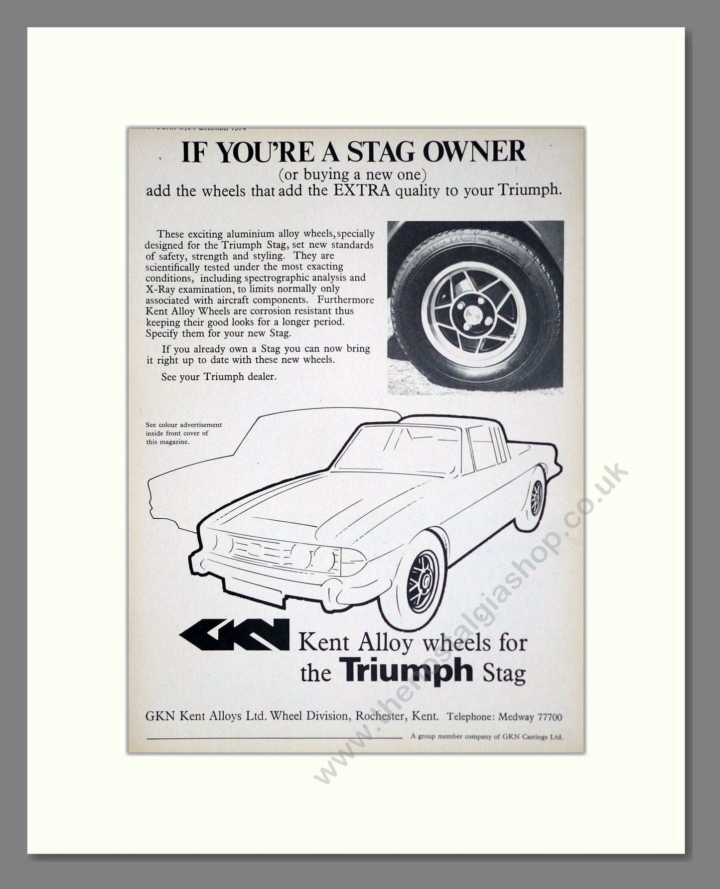Triumph - Stag. Vintage Advert 1974 (ref AD61252)