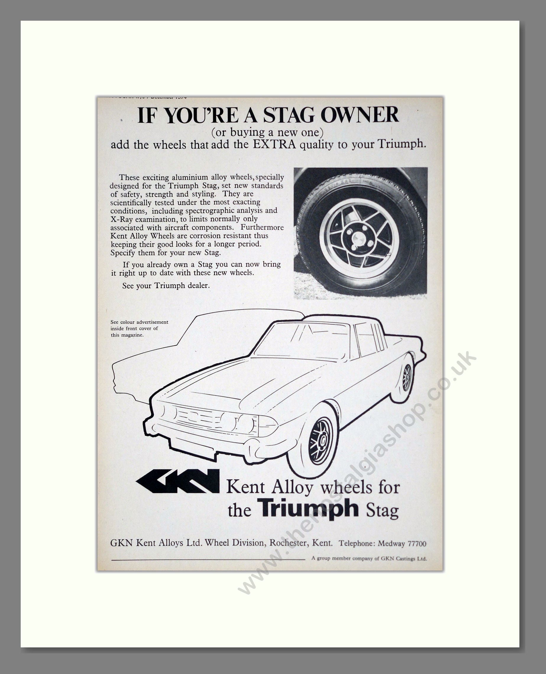Triumph - Stag. Vintage Advert 1974 (ref AD61252)