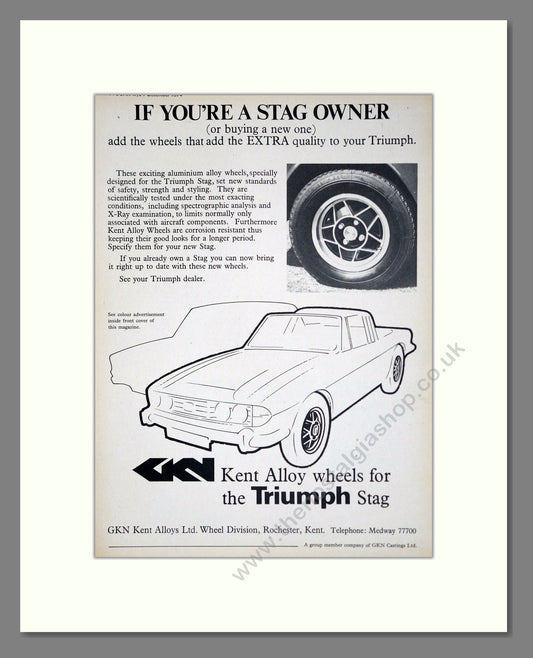 Triumph - Stag. Vintage Advert 1974 (ref AD61252)
