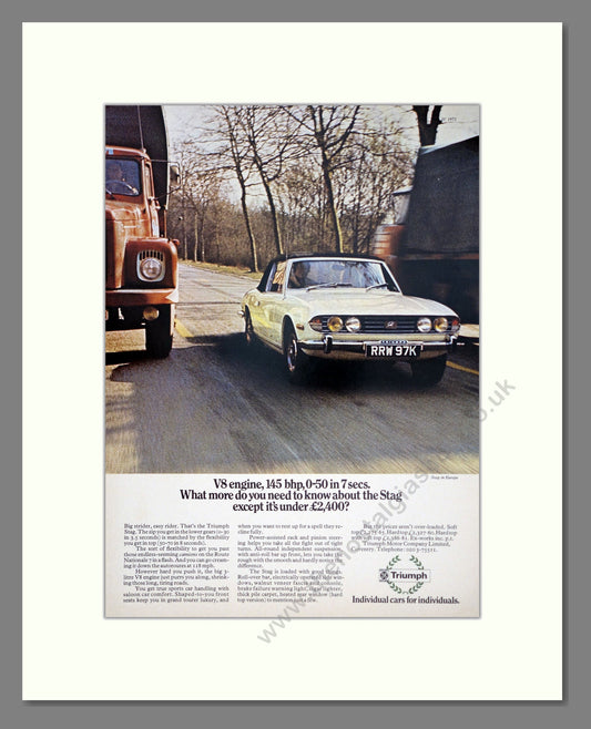 Triumph - Stag. Vintage Advert 1972 (ref AD61253)