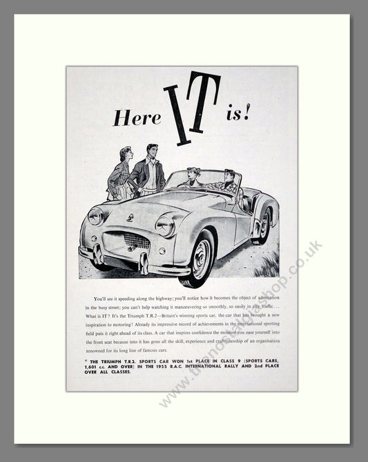 Triumph - TR2 Sports. Vintage Advert 1955 (ref AD61257)