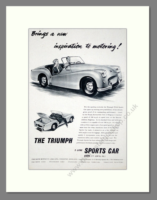 Triumph - TR2 Sports. Vintage Advert 1954 (ref AD61261)