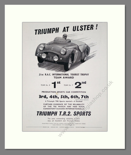Triumph - TR2 Sports. Vintage Advert 1954 (ref AD61264)