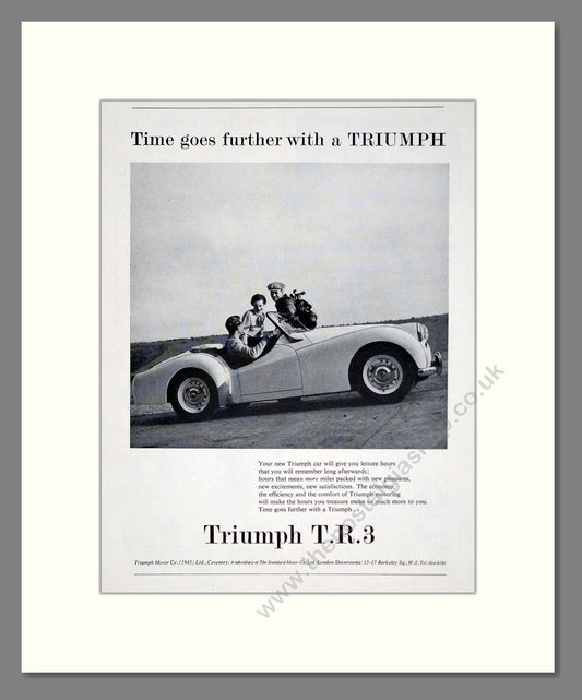Triumph - TR3. Vintage Advert 1957 (ref AD61277)