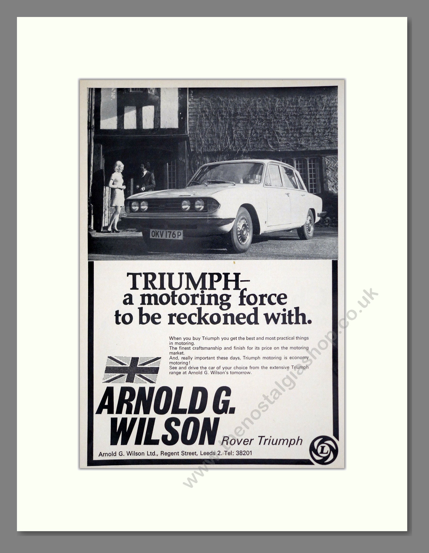 Triumph - Arnold Wilson. Vintage Advert 1976 (ref AD61285)