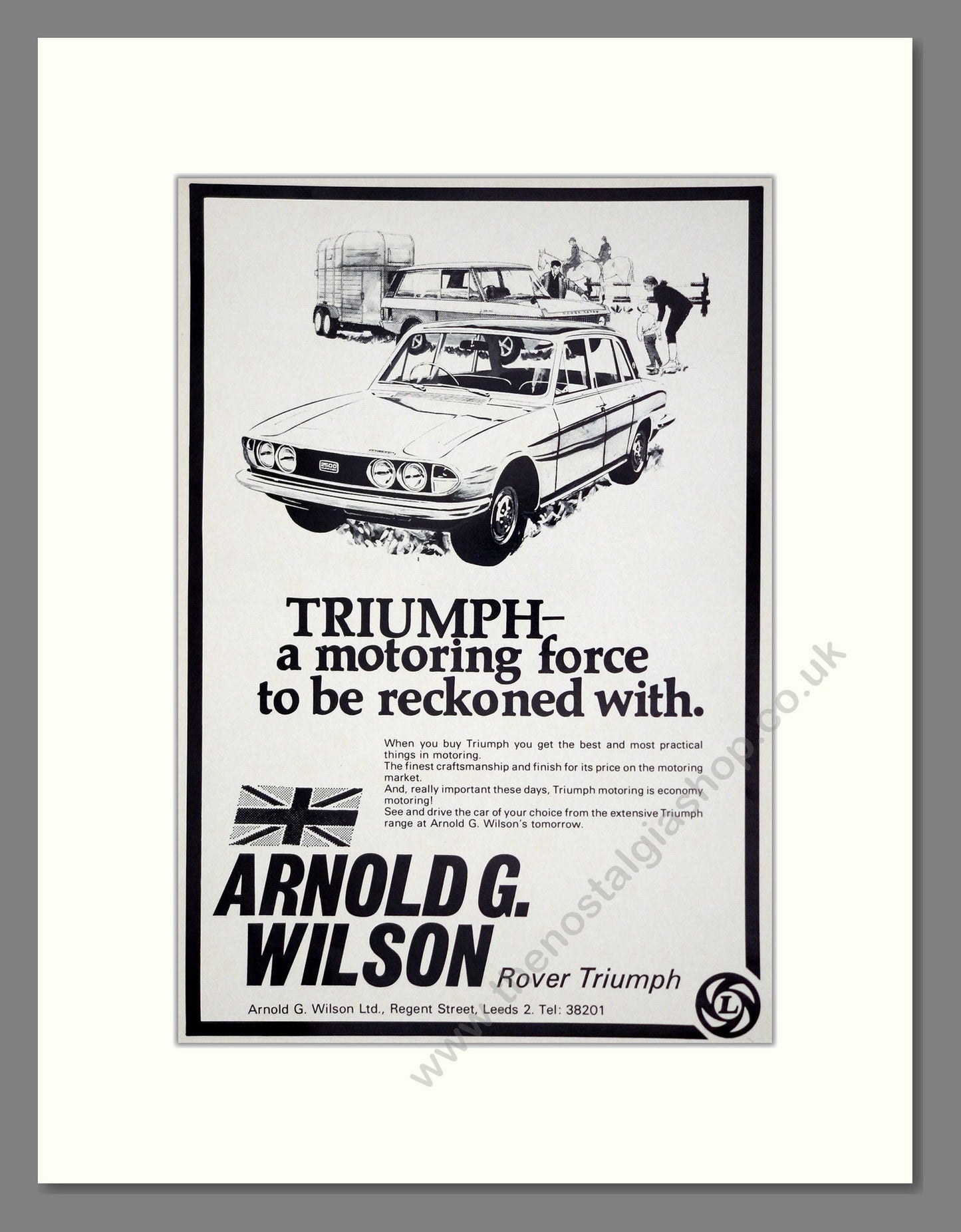 Triumph - Arnold Wilson. Vintage Advert 1976 (ref AD61286)