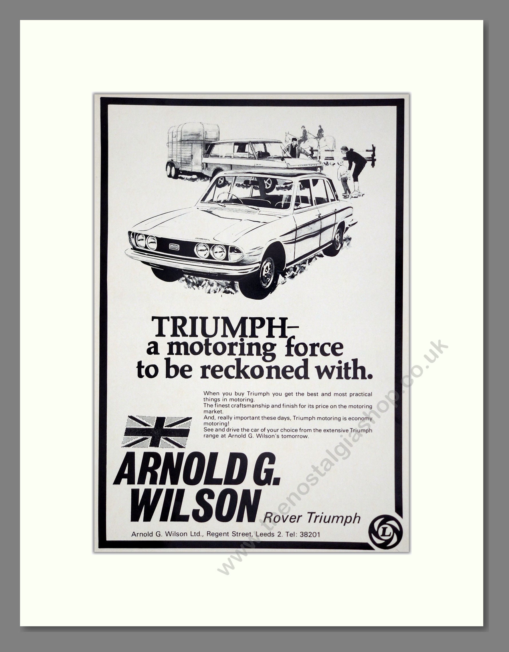 Triumph - Arnold Wilson. Vintage Advert 1976 (ref AD61286)