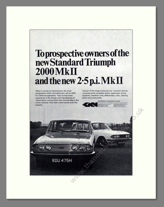 Triumph - 2000 Mk2 / 2.5 PI Mk2. Vintage Advert 1969 (ref AD61289)