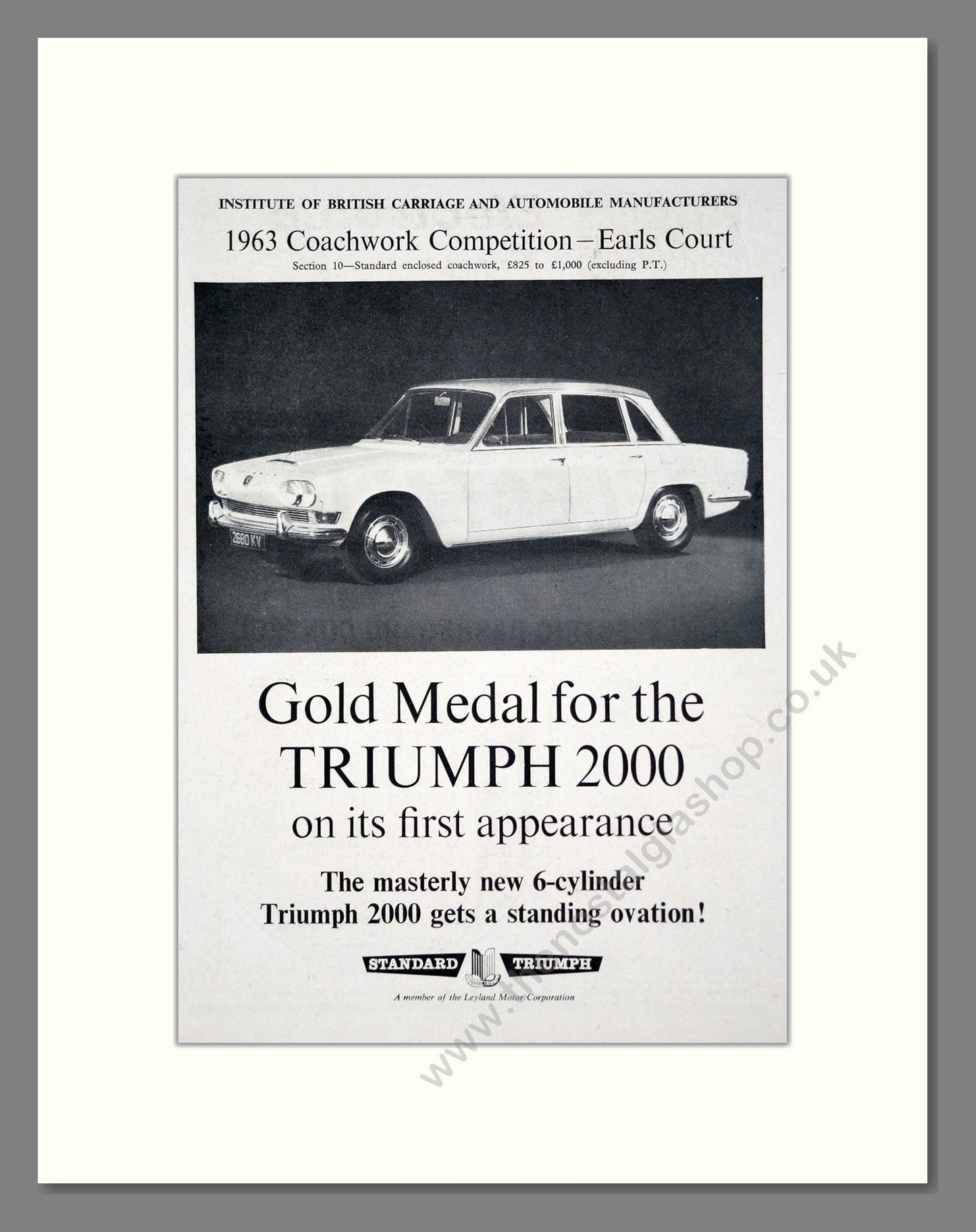 Triumph - 2000. Vintage Advert 1963 (ref AD61293)