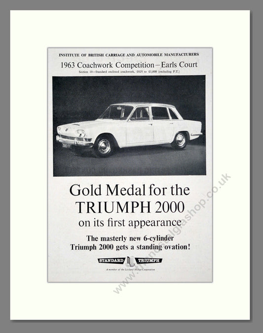 Triumph - 2000. Vintage Advert 1963 (ref AD61293)