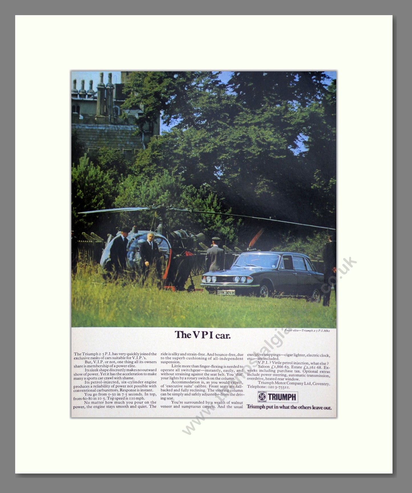 Triumph - PI. Vintage Advert 1971 (ref AD61295)