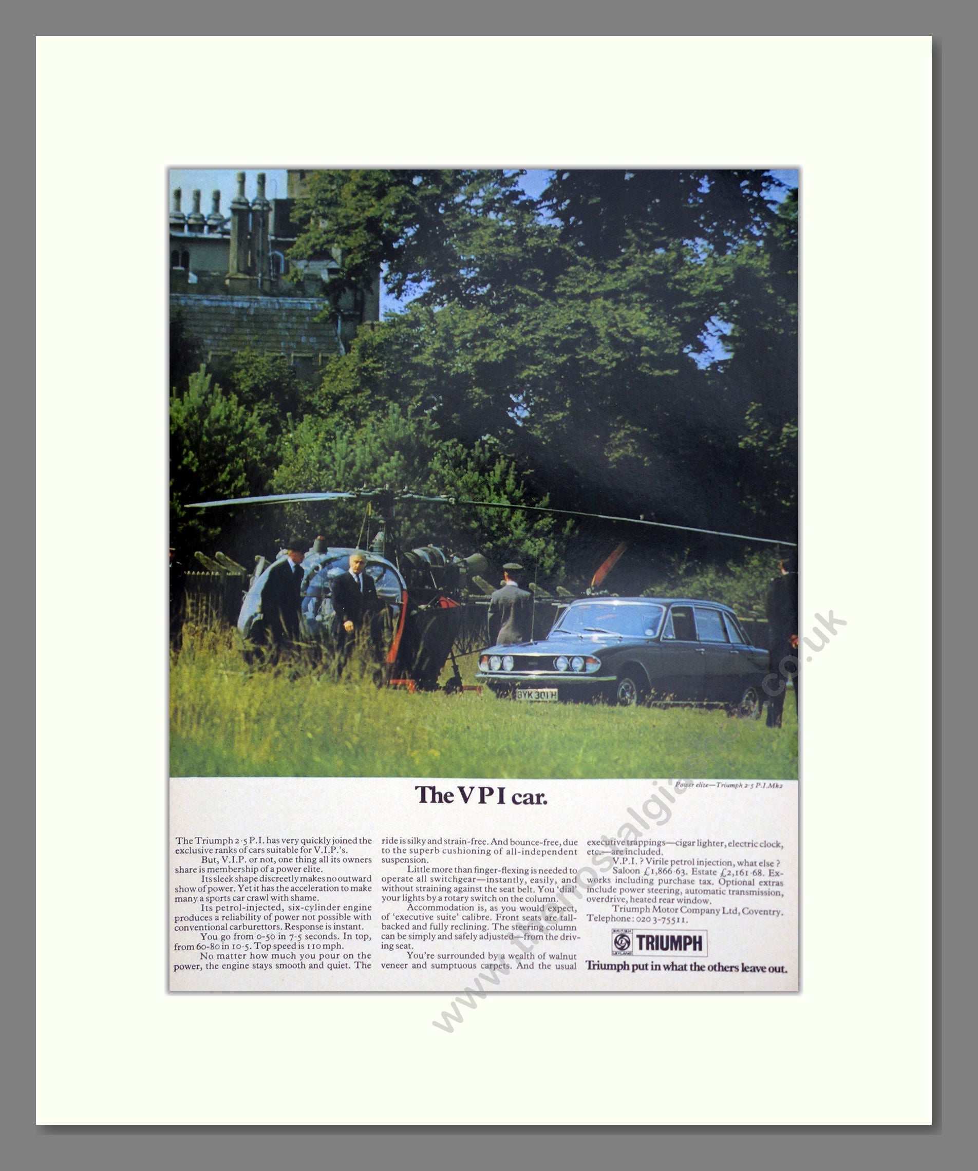 Triumph - PI. Vintage Advert 1971 (ref AD61295)