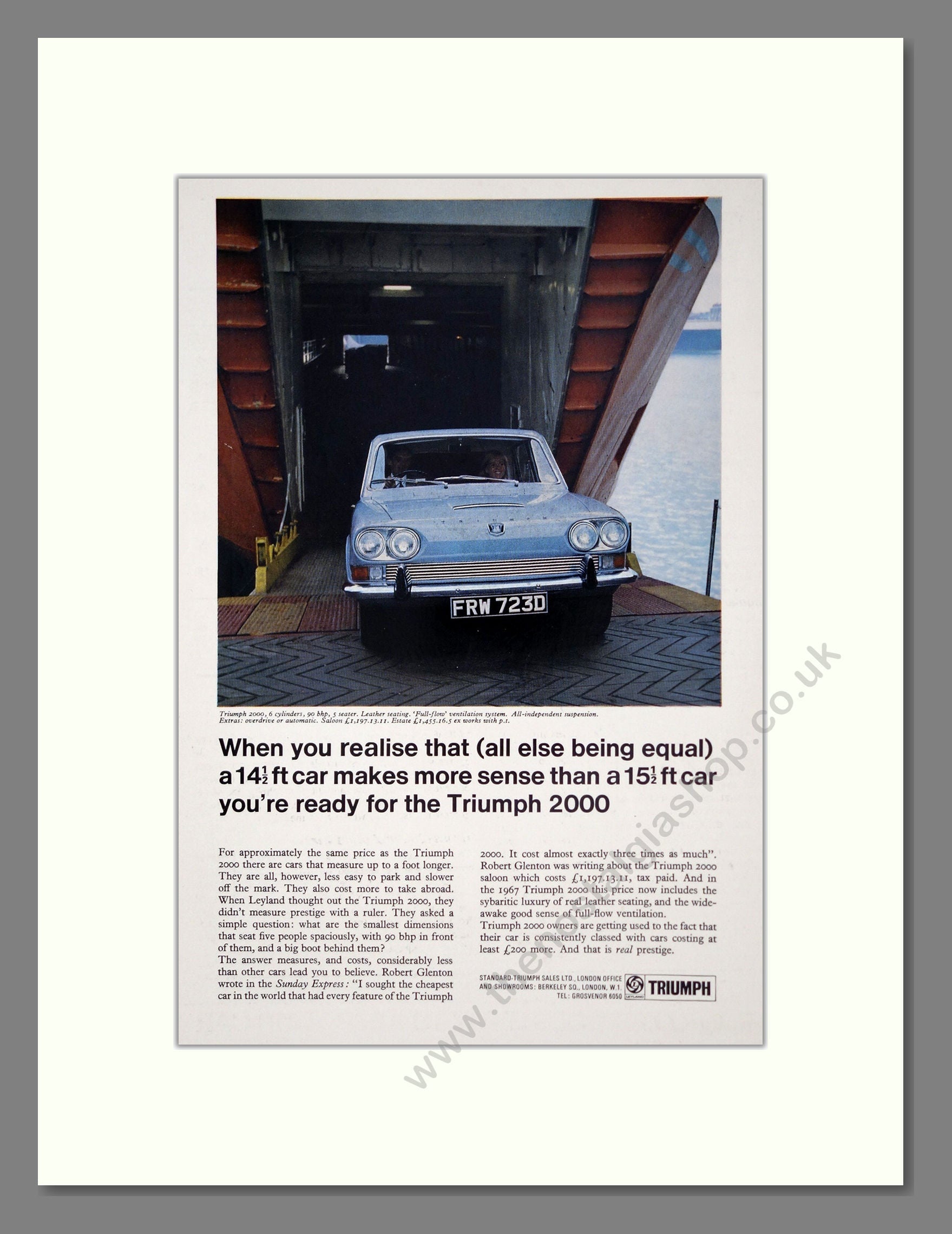 Triumph - 2000. Vintage Advert 1966 (ref AD61298)