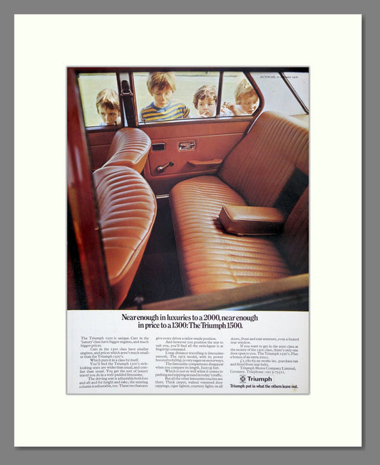 Triumph - 1500. Vintage Advert 1972 (ref AD61301)