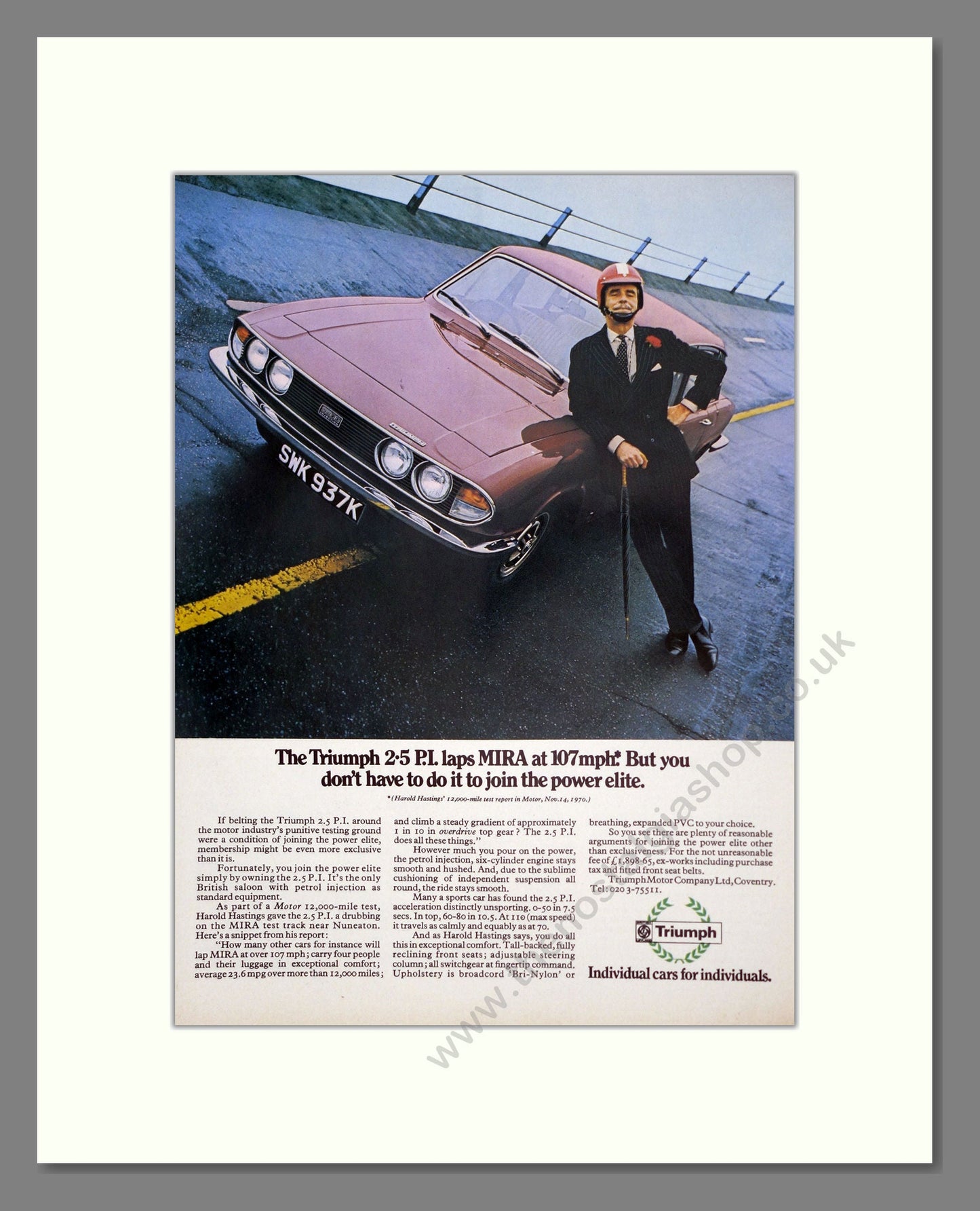Triumph - 2.5 PI. Vintage Advert 1972 (ref AD61302)
